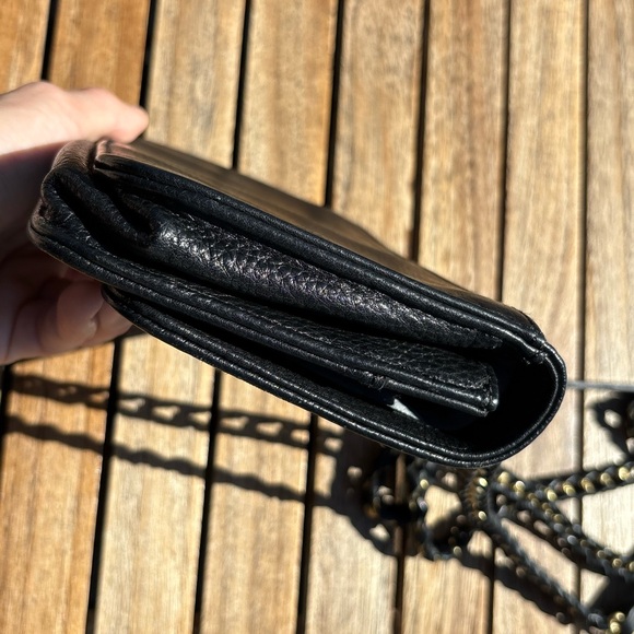 Aimee Kestenberg Crossbody Bag | Pebbled Leather Chain Strap | Mirror Interior - Picture 4 of 11